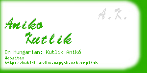 aniko kutlik business card