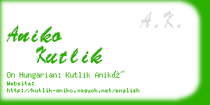 aniko kutlik business card